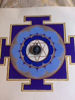 Yantra with picture of Swami Muktananda