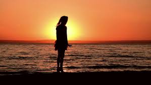 girl sunset