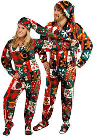 couple in xmas pajamas